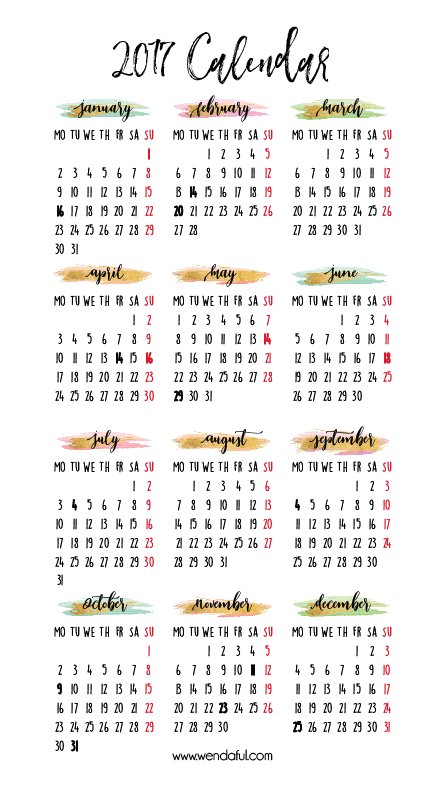 intelligentie voor eeuwig Onverenigbaar Hanya Bermodal Print, Kamu Bisa Dapatkan Kalender 2017 dengan 12 Desain  Cantik di Sini!