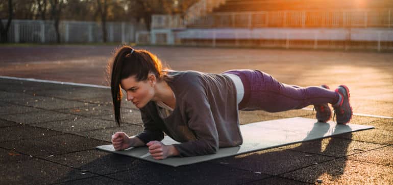 Image result for woman doing planks