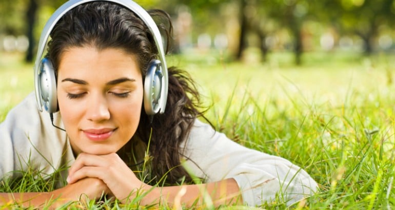 Image result for woman listening music